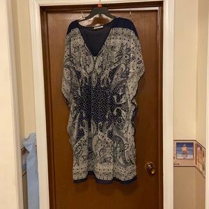 Blue bandanna pattern dress